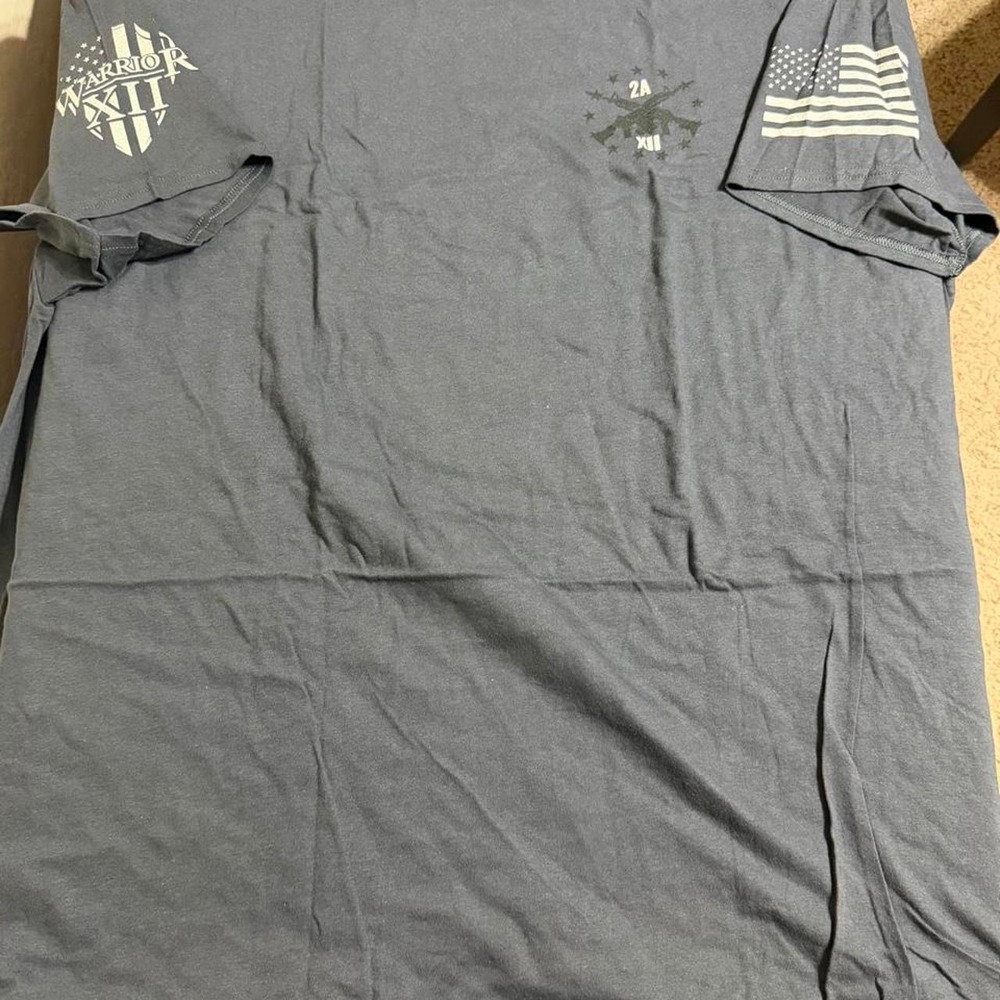 Warrior XII Mens I'm a Patriot Guns Religion Graphic T-Shirt Grey 4XL NEW